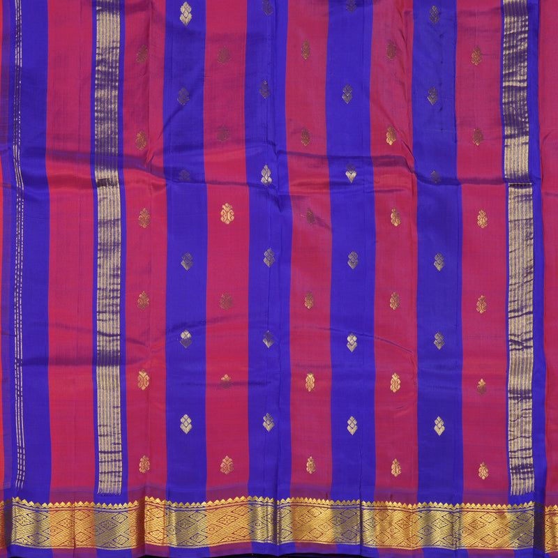 Hayagrivas Handloom Pure Kanjivaram Silk Saree in Glamorous Mango Yellow KBE336E2-11
