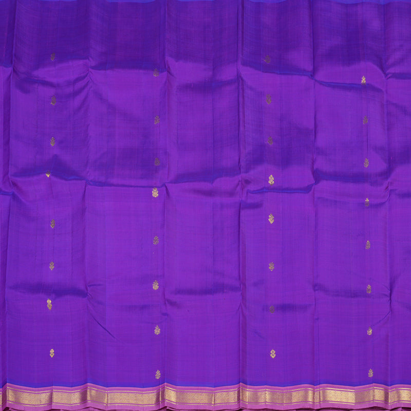 Hayagrivas Handloom Kanjivaram Silk Saree in Purple with Lilac Colour KBE336E7-8