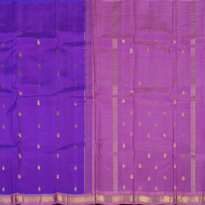 Hayagrivas Handloom Kanjivaram Silk Saree in Purple with Lilac Colour KBE336E7-8