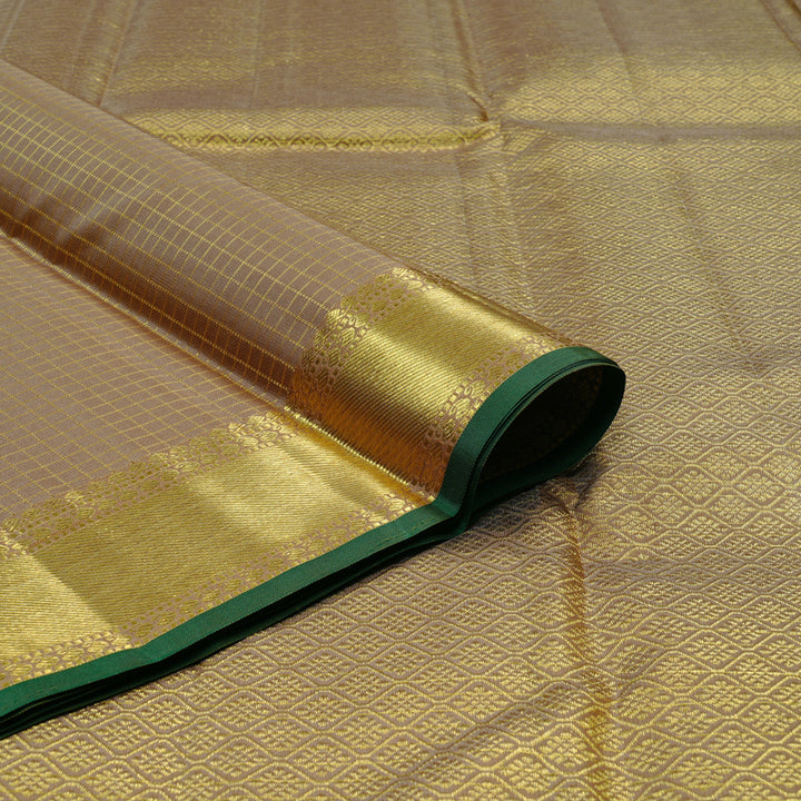 Hayagrivas Sandal Beige Handloom Kanjivaram Silk Saree KBE34D2-1