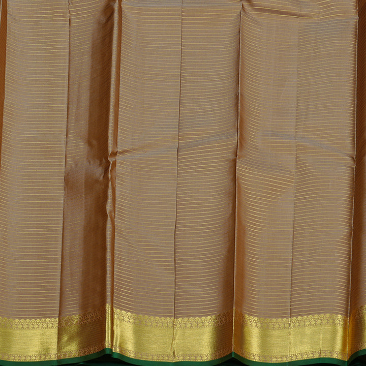 Hayagrivas Sandal Beige Handloom Kanjivaram Silk Saree KBE34D2-1