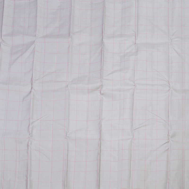 Hayagrivas Handloom kanjivaram silk saree in Silverish grey KBE358E3-1