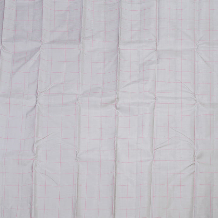 Hayagrivas Handloom kanjivaram silk saree in Silverish grey KBE358E3-1