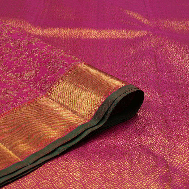 Hayagrivas Handloom Pink Kanjivaram Silk Saree KBE359E7-1