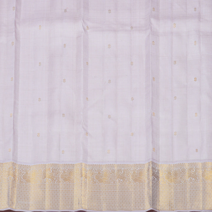 Hayagrivas Red Handloom Kanjivaram Silk Saree with Light Lilac Colour Border KBE361E2-1