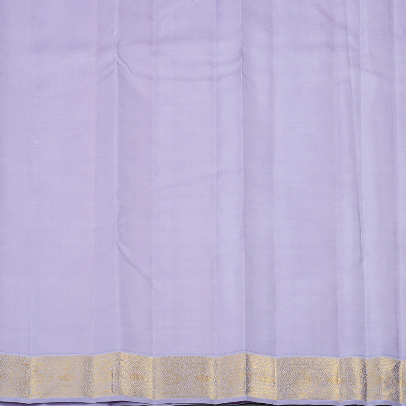 Hayagrivas Light Peach Pink Handloom Kanjivaram Silk Saree with Light Lavender Border KBE361E3-3