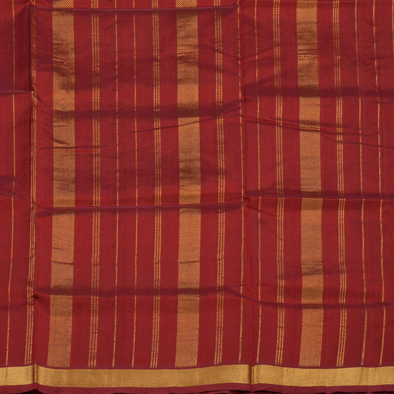 Hayagrivas Handloom Pure Silk Cotton Saree in Graceful Brick Maroon KBE362E1-2