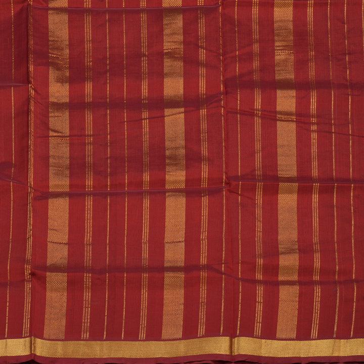 Hayagrivas Handloom Pure Silk Cotton Saree in Graceful Brick Maroon KBE362E1-2