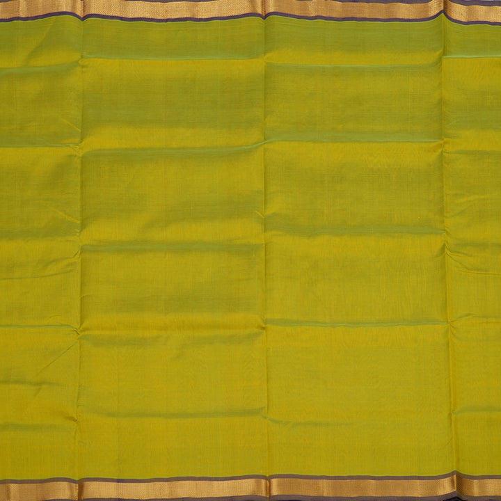 Hayagrivas Handloom Pure Silk Cotton Saree in Radiant Lemon Yellow KBE363E1-1