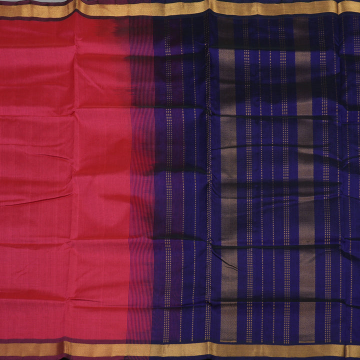 Hayagrivas Handloom Pure Silk Cotton Saree in Dark Pink KBE363E1-2