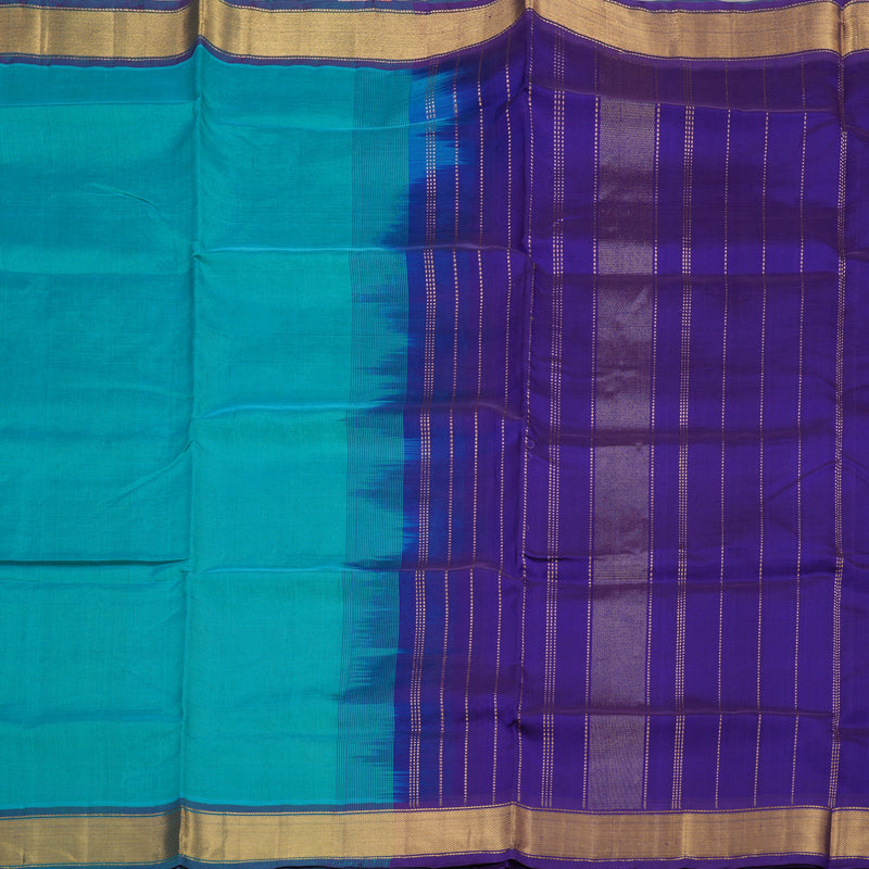 Hayagrivas Handloom Pure Silk Cotton Saree in Elegant Sky Blue KBE363E2-5