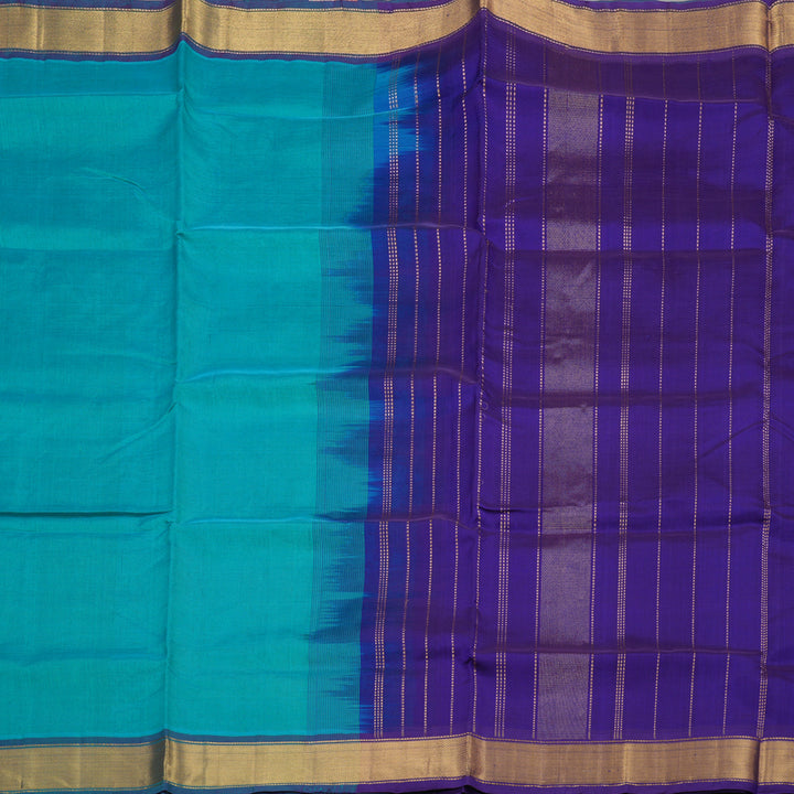 Hayagrivas Handloom Pure Silk Cotton Saree in Elegant Sky Blue KBE363E2-5