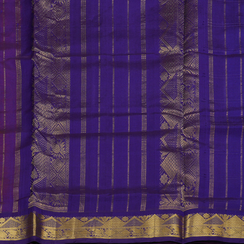 Hayagrivas Handloom Pure Silk Cotton Saree in Vibrant Orangish Pink KBE363E4-3