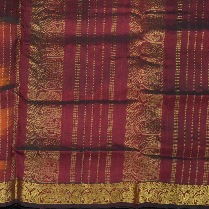 Hayagrivas Handloom Pure Silk Cotton Saree in Multi Colour Checks KBE363E9-7