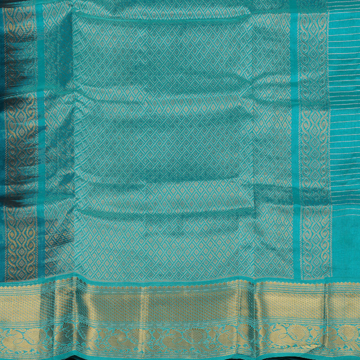 Hayagrivas Handloom Pure Silk Cotton Saree in striking Dark Brown KBE364E1-1