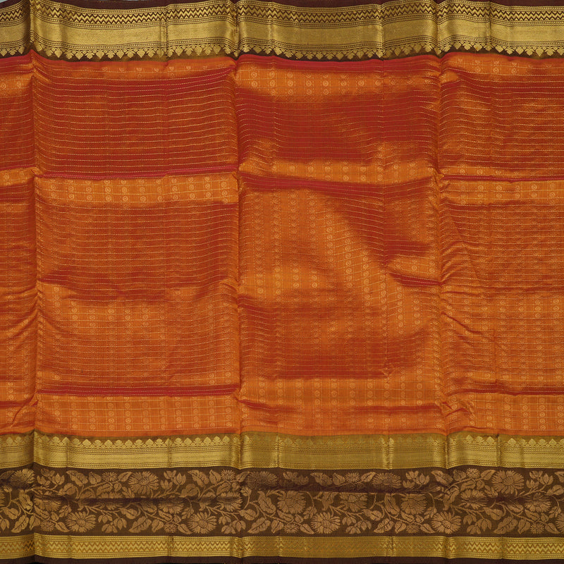 Hayagrivas Handloom Pure Silk Cotton saree in Bold Mango Yellow KBE364E2-1