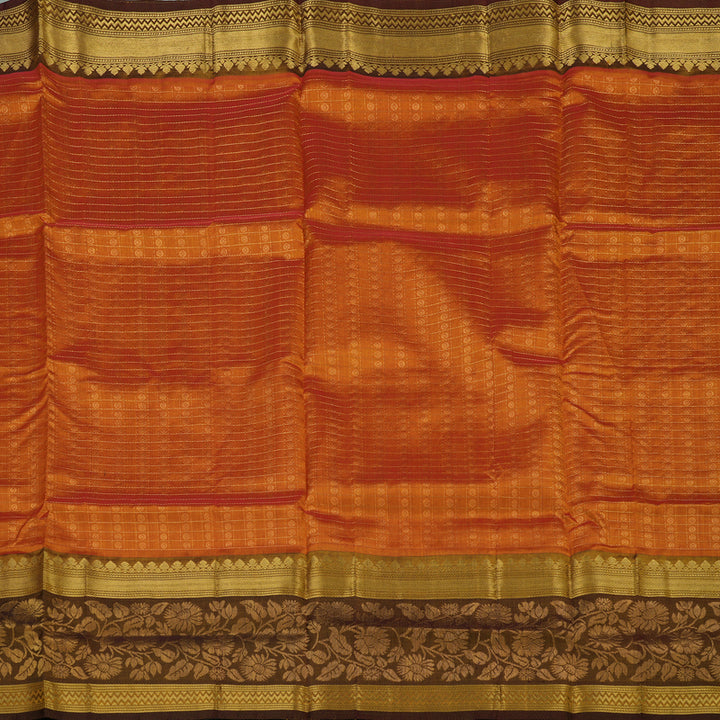Hayagrivas Handloom Pure Silk Cotton saree in Bold Mango Yellow KBE364E2-1