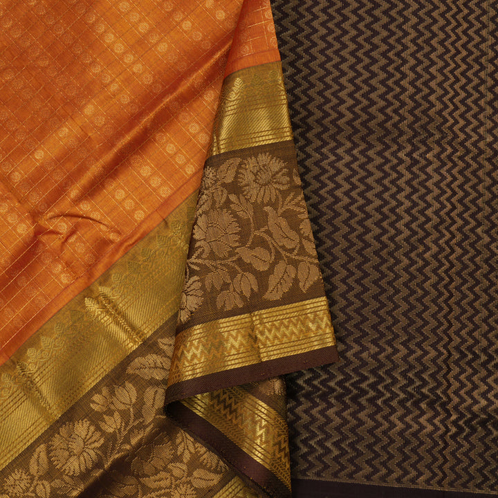 Hayagrivas Handloom Pure Silk Cotton saree in Bold Mango Yellow KBE364E2-1