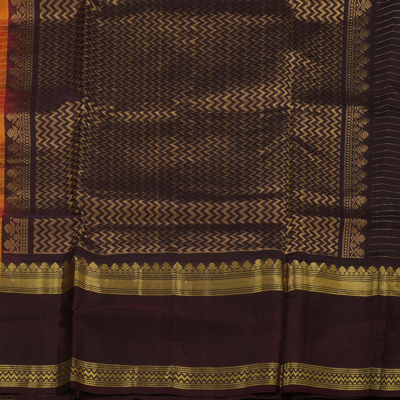 Hayagrivas Handloom Pure Silk Cotton saree in Bold Mango Yellow KBE364E2-1