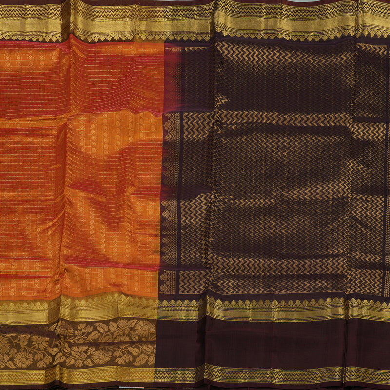 Hayagrivas Handloom Pure Silk Cotton saree in Bold Mango Yellow KBE364E2-1