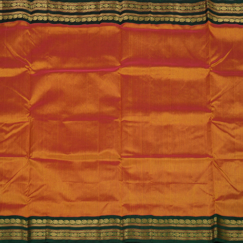 Hayagrivas Handloom Pure Silk Cotton Saree in Vibrant Honey Mustard KBE364E4-5