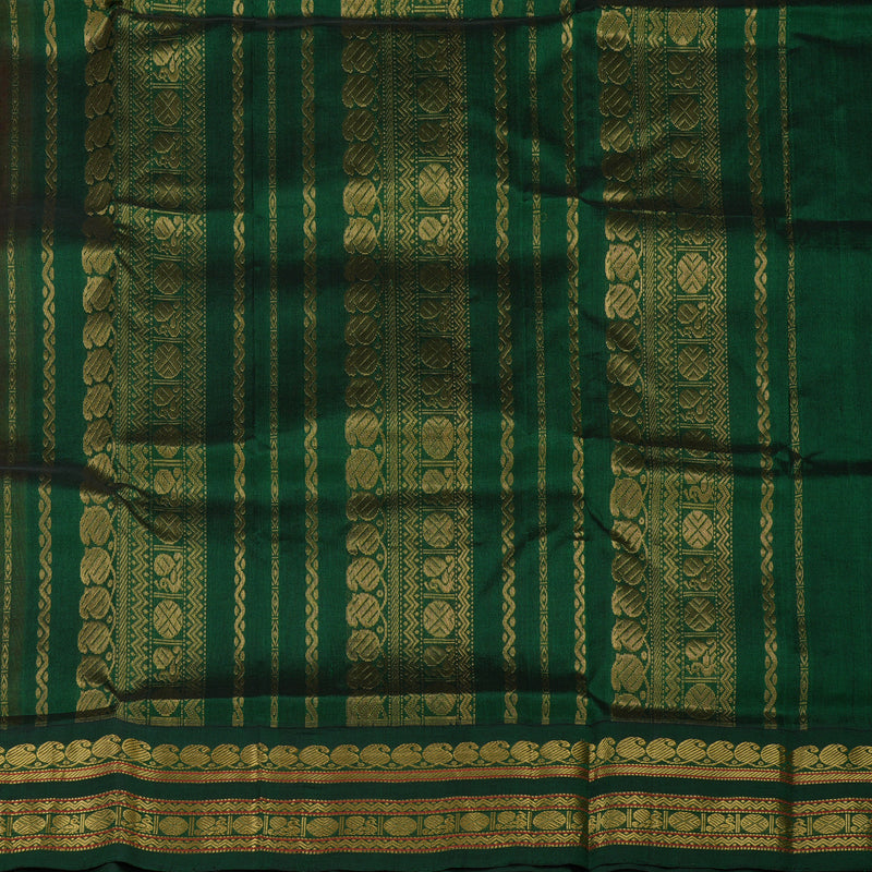 Hayagrivas Handloom Pure Silk Cotton Saree in Vibrant Honey Mustard KBE364E4-5