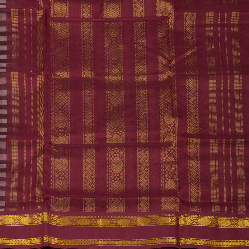 Hayagrivas Handloom Pure Silk Cotton Saree in Versatile Black and White Checks KBE364E5-3