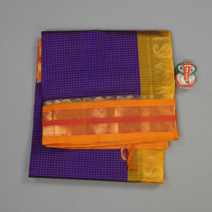 Hayagrivas Handloom Pure Silk Cotton saree in Vibrant Blue KBE364E6-3