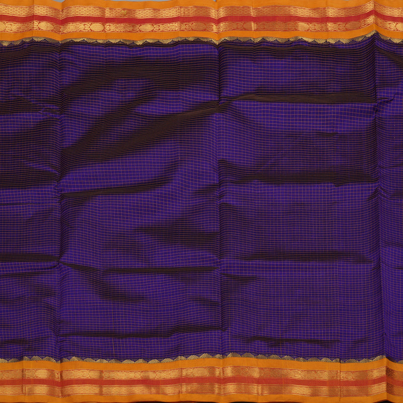 Hayagrivas Handloom Pure Silk Cotton saree in Vibrant Blue KBE364E6-3