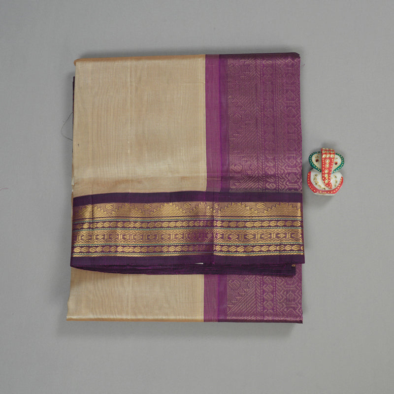 Hayagrivas Handloom Pure Silk Cotton Saree in Sandal KBE364E7-3