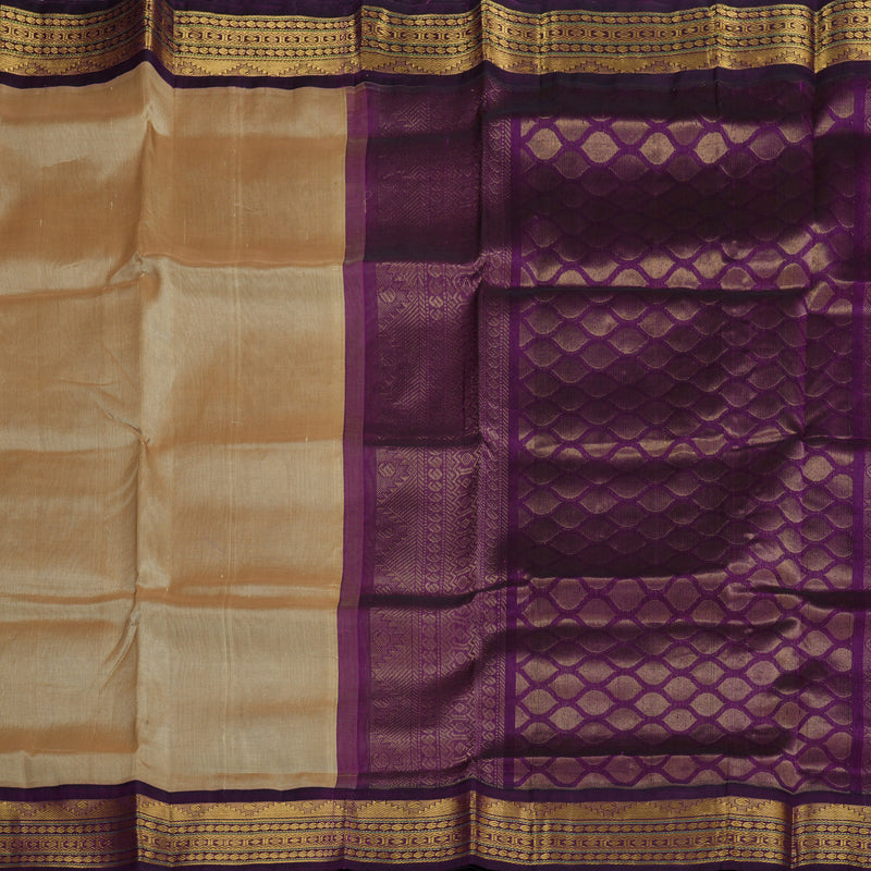Hayagrivas Handloom Pure Silk Cotton Saree in Sandal KBE364E7-3