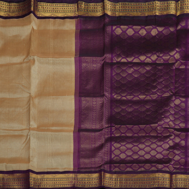Hayagrivas Handloom Pure Silk Cotton Saree in Sandal KBE364E7-3