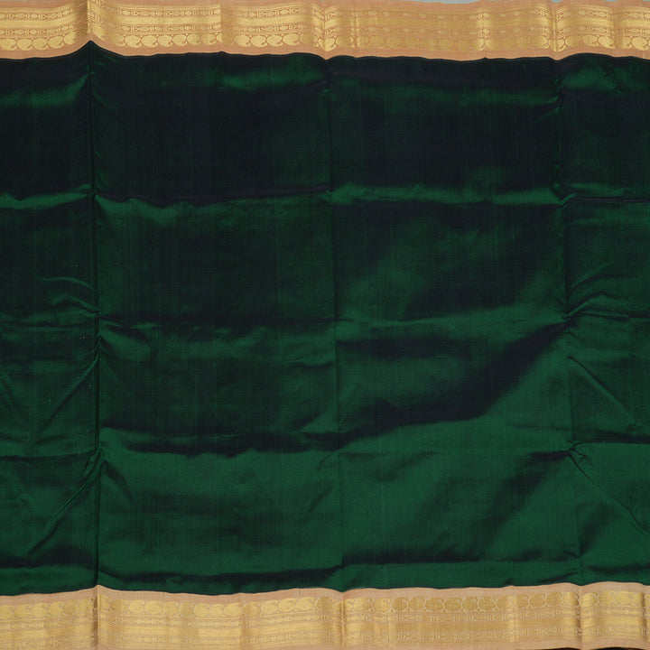 Hayagrivas Handloom Pure Silk Cotton Saree in Refreshing Bottle Green KBE364E7-4