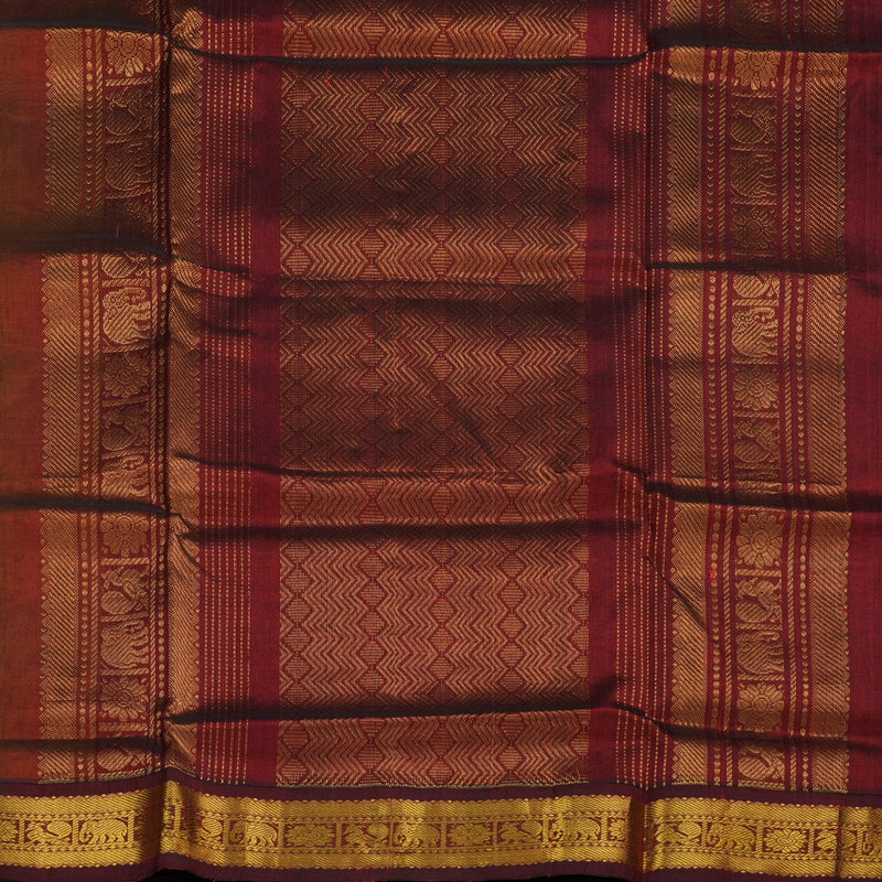 Hayagrivas Handloom Pure Silk Cotton Saree in glowing sunny Lemon Green KBE364E7-5