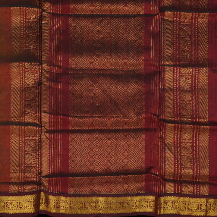 Hayagrivas Handloom Pure Silk Cotton Saree in glowing sunny Lemon Green KBE364E7-5