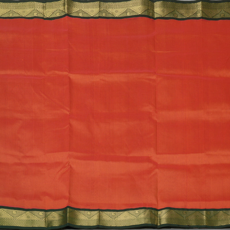 Hayagrivas Handloom Pure Silk Cotton Saree in Regal Orange KBE364E7-6