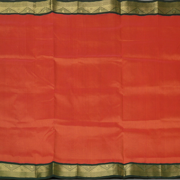 Hayagrivas Handloom Pure Silk Cotton Saree in Regal Orange KBE364E7-6