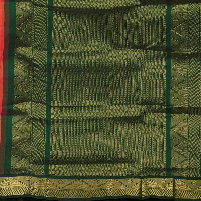 Hayagrivas Handloom Pure Silk Cotton Saree in Regal Orange KBE364E7-6