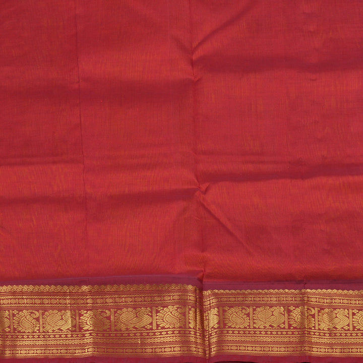 Hayagrivas Handloom Korvai Silk Cotton Saree in Regal Mango Shade KBE364E8-2