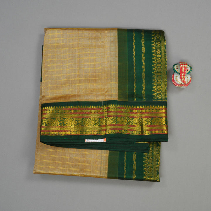 Hayagrivas Handloom Pure Silk Cotton Saree in Elegant Sandal KBE365E11-2