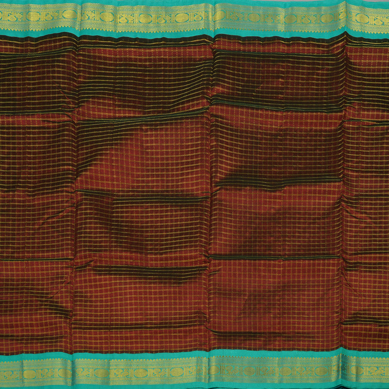 Hayagrivas Handloom Pure Silk Cotton Saree in Striking Dark Maroon KBE365E11-3