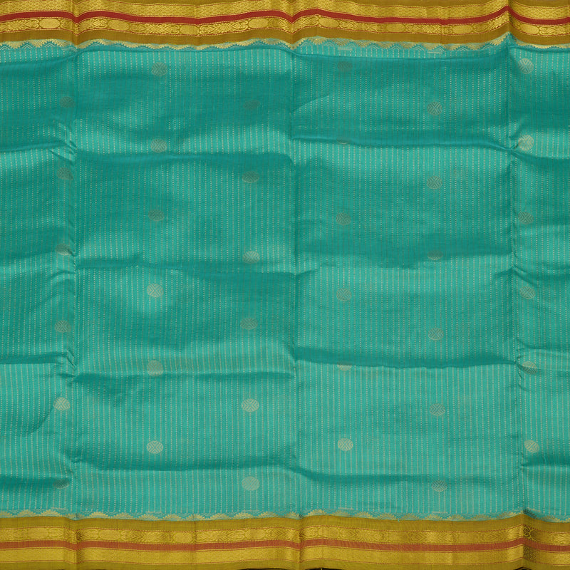 Hayagrivas Handloom Pure Silk Cotton saree in Refreshing Sea Blue KBE365E2-1