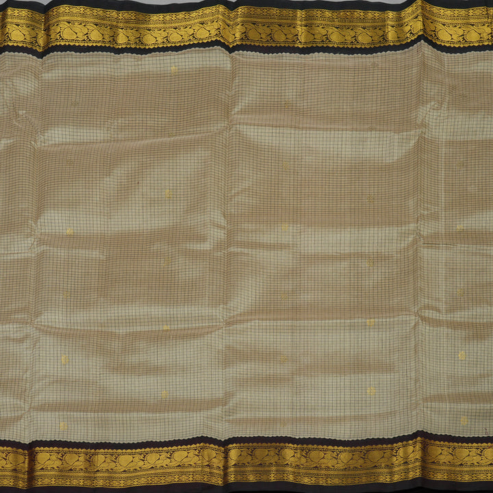 Hayagrivas Handloom Pure Silk Cotton saree in Classic Beige KBE365E3-1