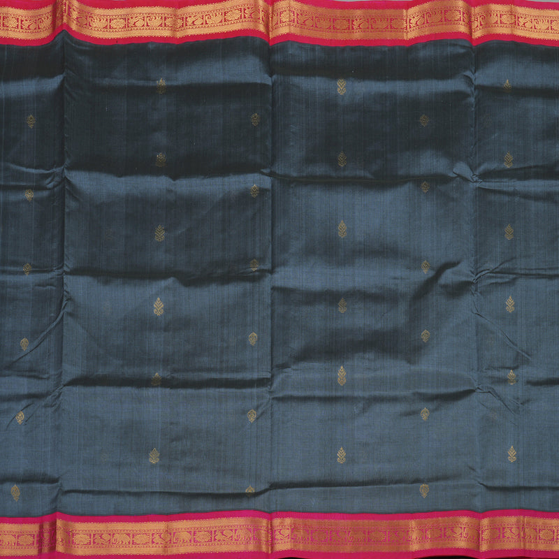 Hayagrivas Handloom Pure Silk Cotton saree in Striking Elephant Grey KBE365E4-8