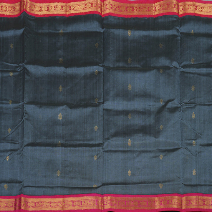 Hayagrivas Handloom Pure Silk Cotton saree in Striking Elephant Grey KBE365E4-8