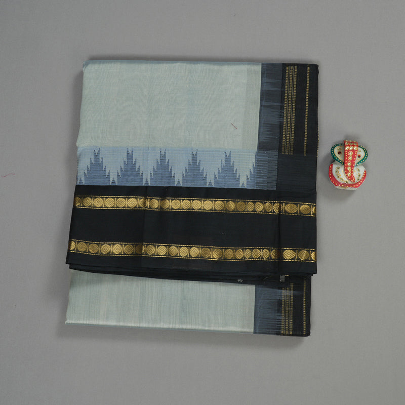 Hayagrivas Handloom Pure Silk Cotton Saree in Elegant Silver Grey KBE365E5-4