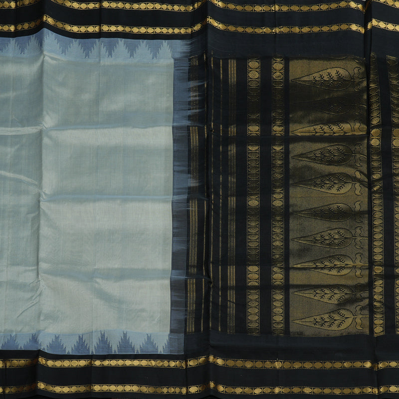 Hayagrivas Handloom Pure Silk Cotton Saree in Elegant Silver Grey KBE365E5-4
