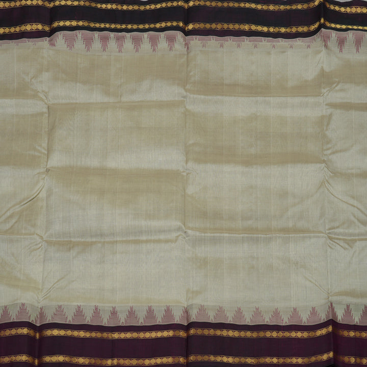 Hayagrivas Handloom Pure Silk Cotton Saree in Serene Beige KBE365E5-8