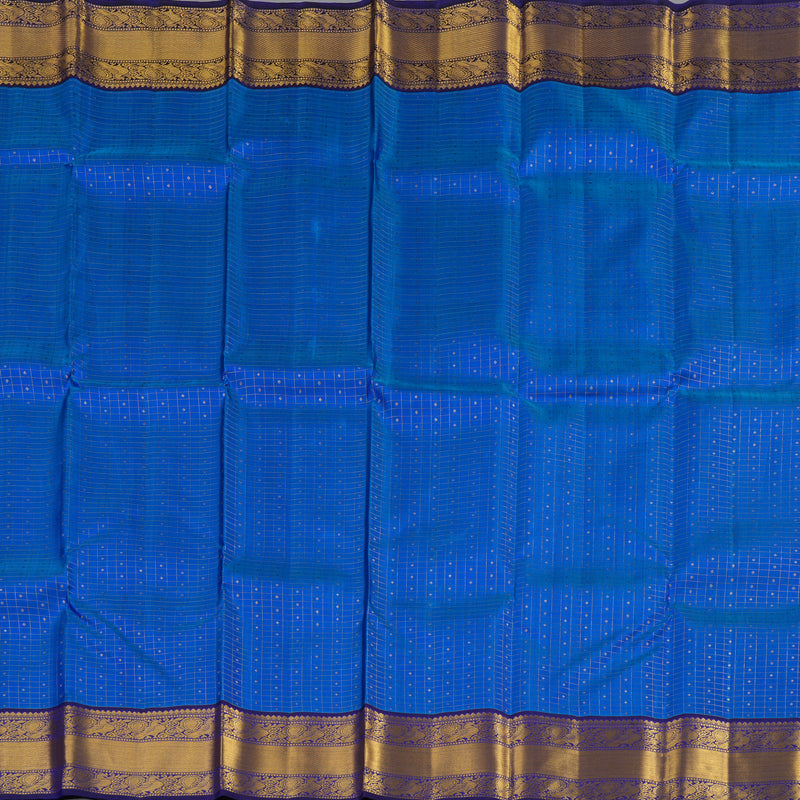 Hayagrivas Handloom Pure Kanjivaram Silk Saree in Serene Sky Blue KBE367E8-2