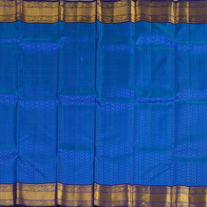 Hayagrivas Handloom Pure Kanjivaram Silk Saree in Serene Sky Blue KBE367E8-2